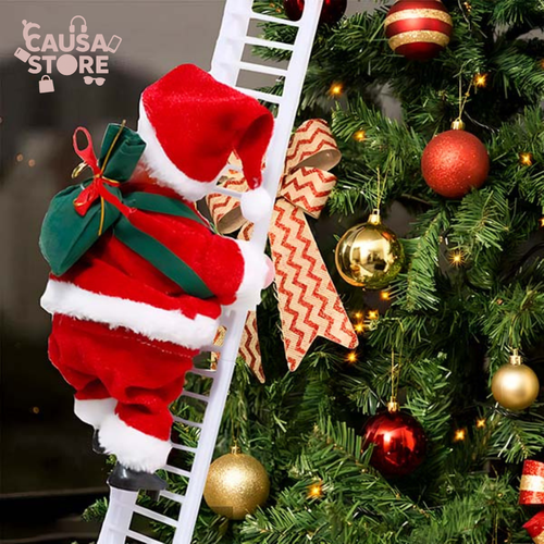 Papa Noel subiendo las Escaleras